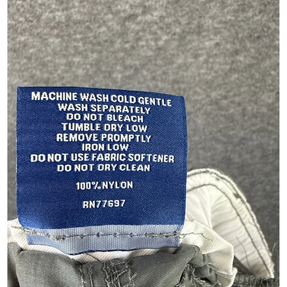 AFTCO Fishing Shorts Gray Mens Size 34 Nylon Cargo Elastic Waist Quick Dry 6in - Picture 9 of 11